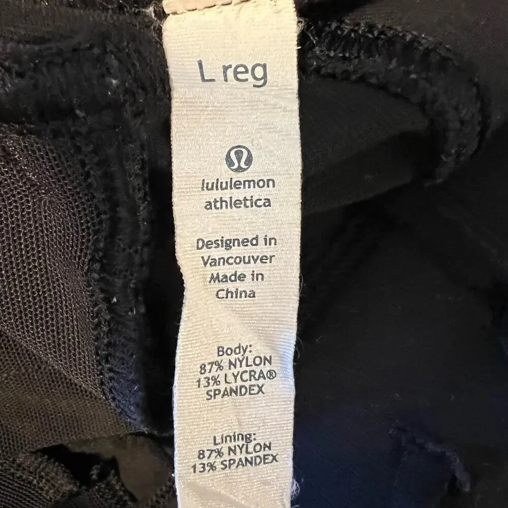 Lululemon Mens Pant Large Black Straight‎ Leg Casual Workout - Picture 6 of 6